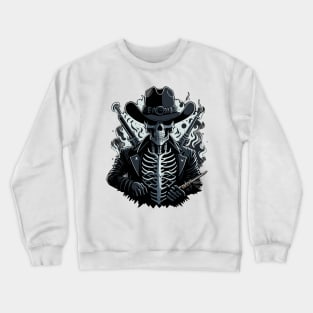 Cowboy skull with guns Crewneck Sweatshirt